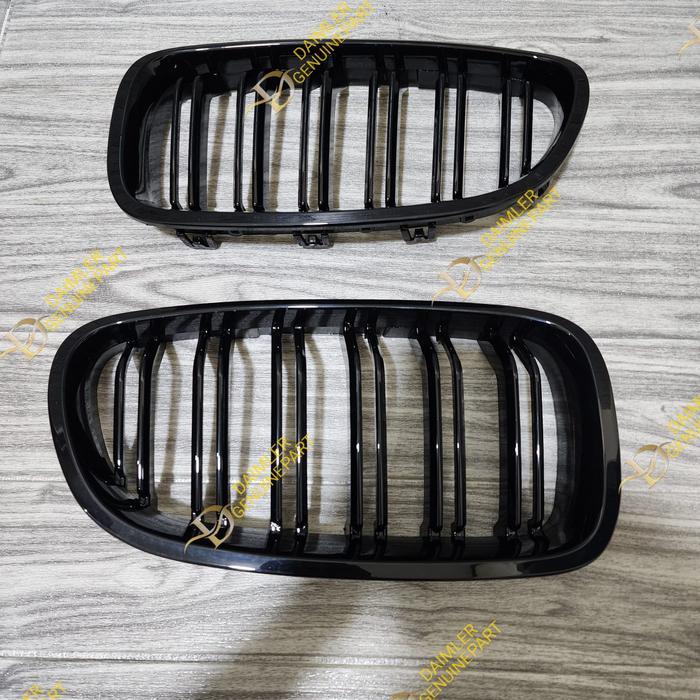 GRILL BMW E90 DOUBLE SLATE BLACK GLOSSY GRILLE BMW E90 LCI FACELIFT 2008-2012