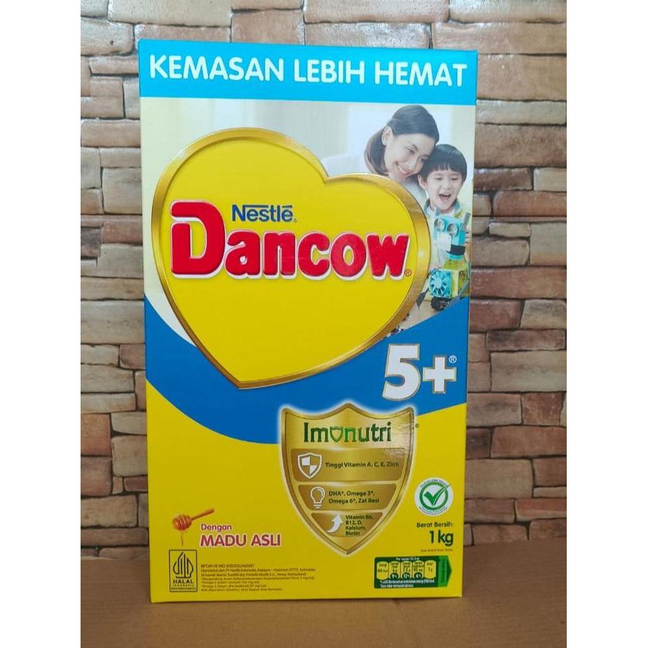 h2rvkj- Dancow 5+ Susu Anak 5 Tahun Ke Atas 1000Gr/1Kg Madu Bubuk