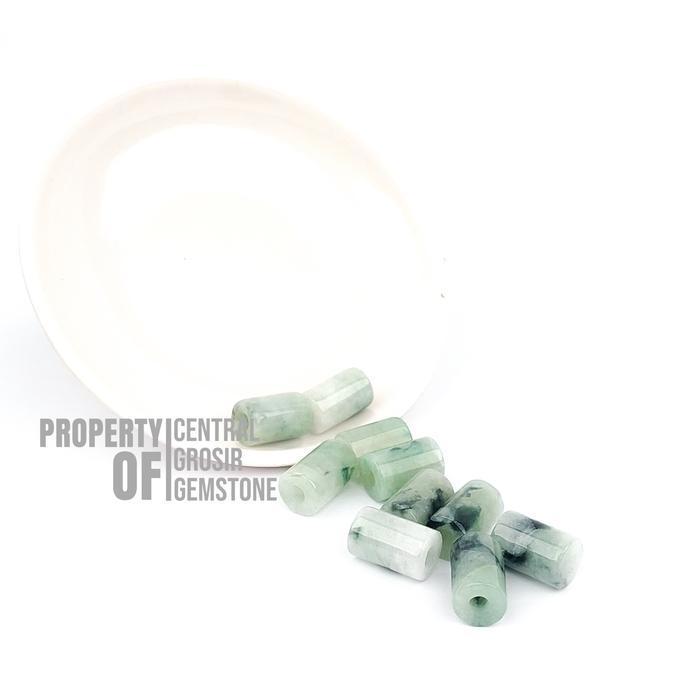 Batu Giok Burma Asli Jadeite Jade Butiran Beads Manik Gelang Kalung