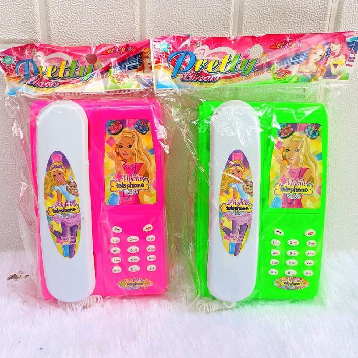 PROMO Mainan Anak Telepon Berbie Mainan Telepon Rumah Musik Mainan Anak Perempuan
