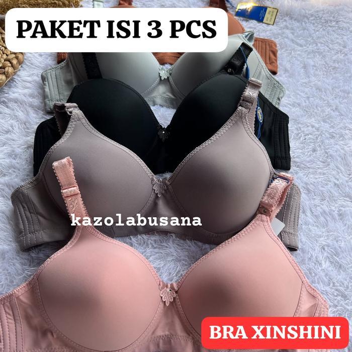 (3 PCS) BRA IMPORT KAIT 3 BRA XINSHINI CUP B CUCI GUDANG XINSHINI