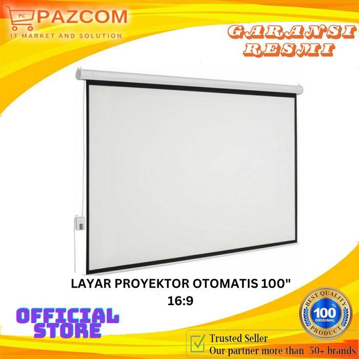 LAYAR PROYEKTOR OTOMATIS 100" 16:9