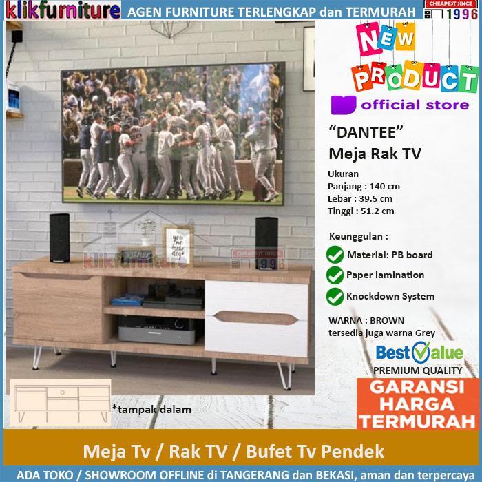 Rak Tv Meja Tv Minimalis Modern 140 Cm Dantee - Brown