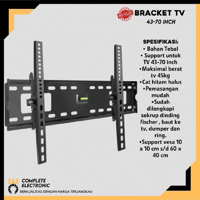 Braket TV Dinding 40-90 inch inch Untuk Semua Merk TV, Breket TV Promo Premium