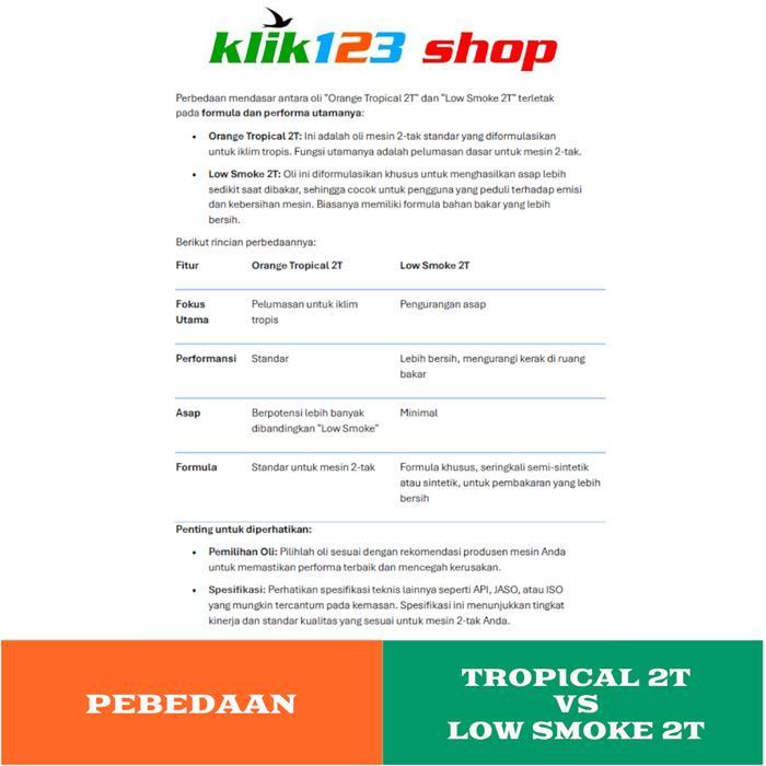 OLI ORANGE TROPICAL 2T 0,7L / MOTORCYCLE OIL / OLI WANGI / OLI MESIN / PELUMAS / OLI 2 TAK / OLI