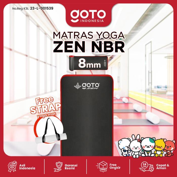 Goto Zen NBR Yoga Mat 8mm Matras Olahraga Poundfit Anti Slip Tebal