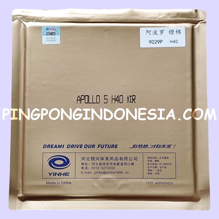 Yinhe Apollo 5 H.40 - Red - Rubber Pingpong/Karet Pingpong Tenis Meja