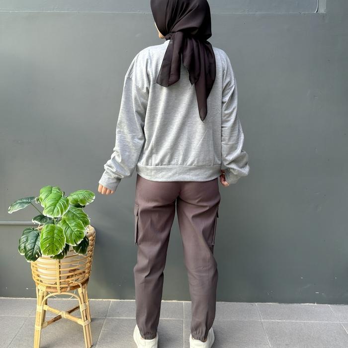 TERMURAH Set Sporty Joger Kargo Olga Training Muslim Wanita Fit M -XXL Lezahrasignature READY STOCK