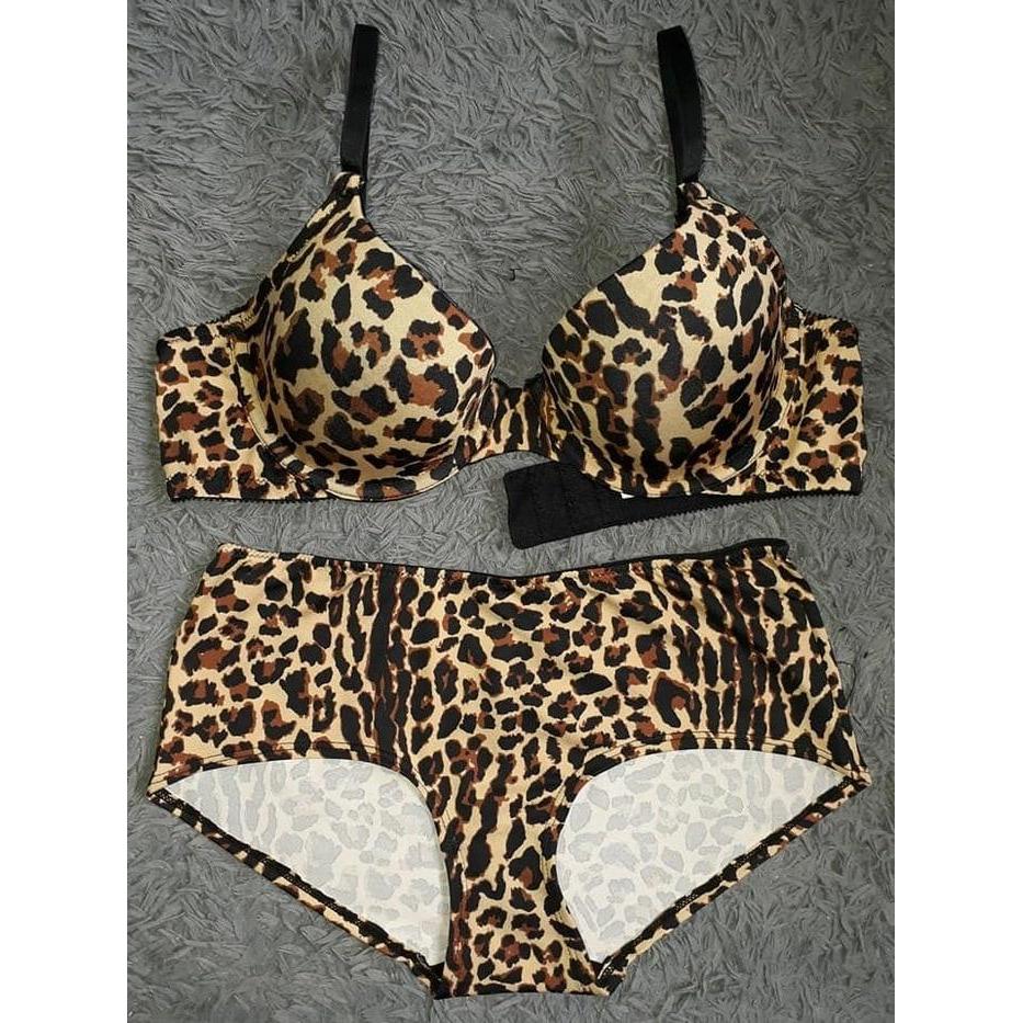 Amitie Bra Set Leopard (Victoria Secret Lasenza Young Hearts Uniqlo Hm