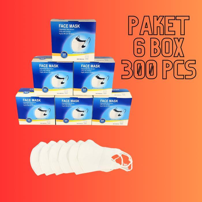 News ELEVEN8 300 PCS / 6 BOX PAKET USAHA BUNDLE HEMAT MASKER DUCKBILL DUCKBIL FACEMASK FACE MASK