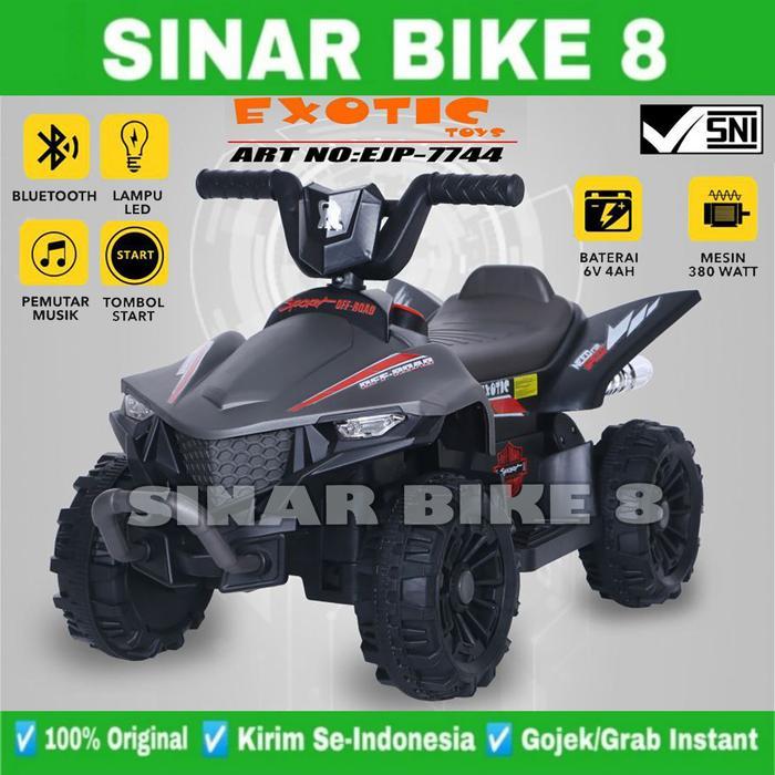 Mobil Mobilan Aki EXOTIC EJP 7744 ATV Aki 6V 4AH Mesin 380Watt Remote Mainan Anak