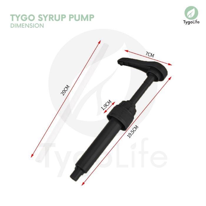 1e5hy- Tygo Syrup Pump Pompa Botol Sirup Drat Putih Hitam Ulir Nozzle Untuk Sirup Kecap Saus