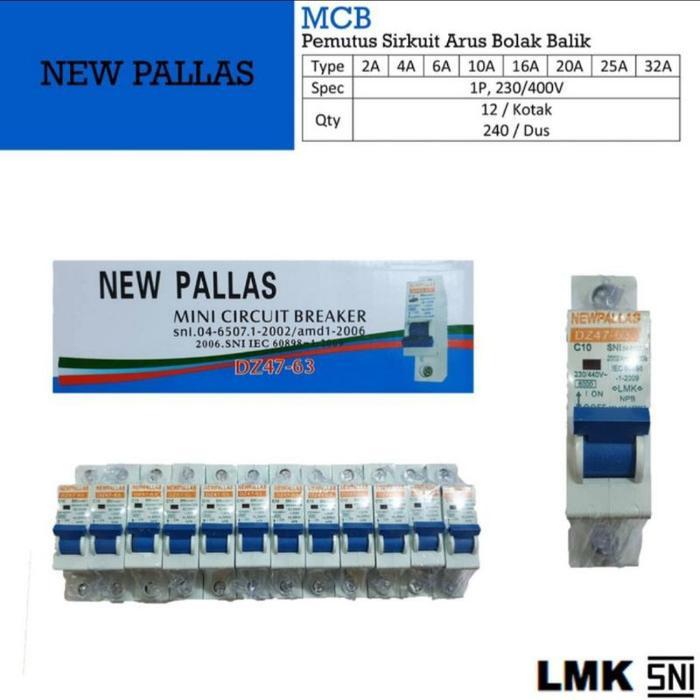 MCB 2A 4A 6A 10A 16A / MCB 2 4 6 10 16 Ampere New Pallas