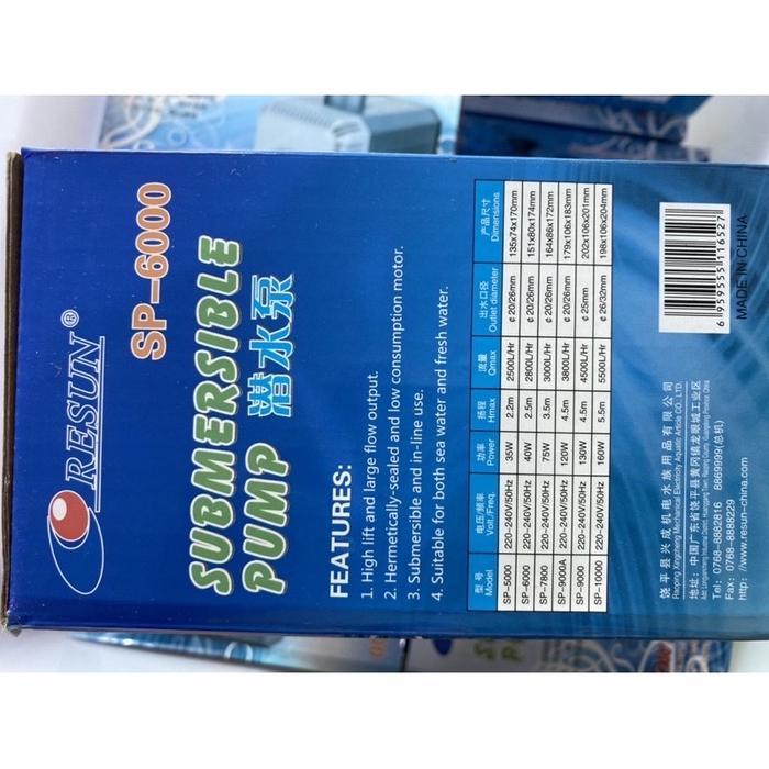 SUBMERSIBLE PUMP RESUN SP 6000 / POMPA AQUARIUM CELUP SP6000