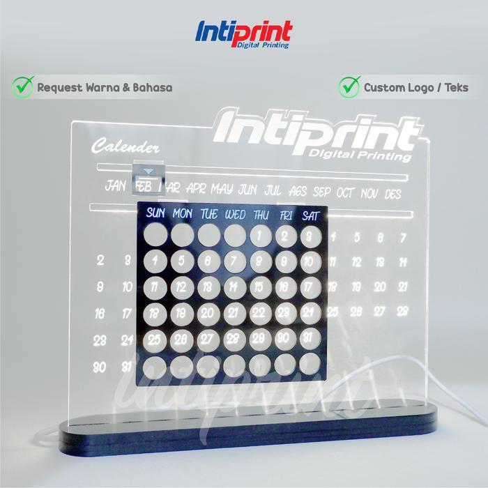 KALENDER AKRILIK CUSTOM LOGO, KALENDER ABADI AKRILIK, KALENDER ABADI ESTETIK KALENDER TAHUNAN