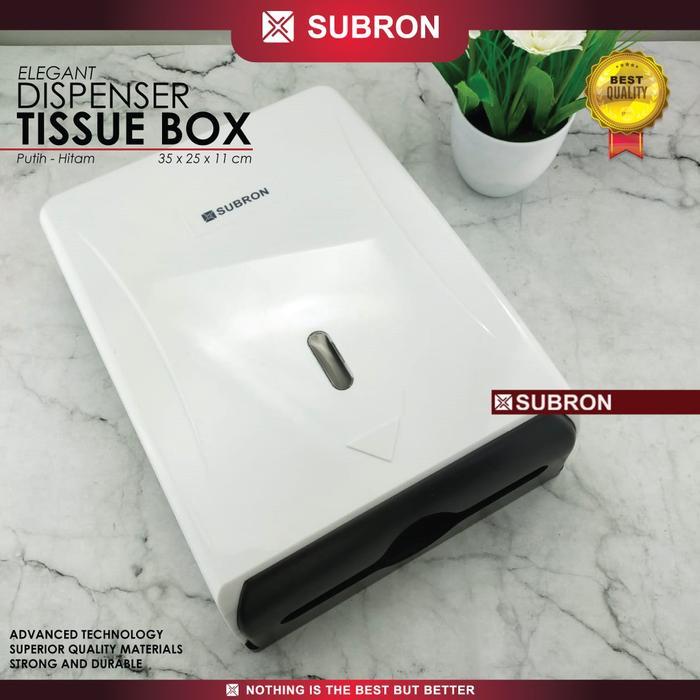 SUBRON Tempat Tisu Besar Kotak Panjang Tembok Dinding Box Dispenser Plastik Plastik