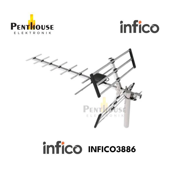 ID INFICO ANTENA DIGITAL OUTDOOR TV LCD LED INFICO IDA-3886 FREE KABEL ANTENA