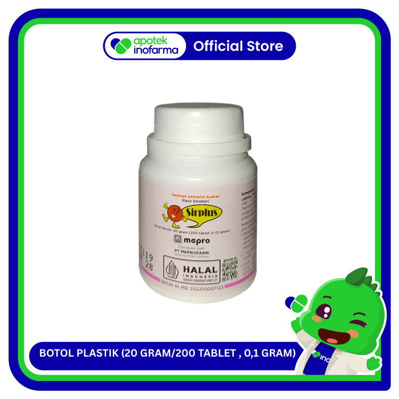 SIRPLUS RASA STROBERI Mepro TABLET 1 BOTOL PLASTIK (200)