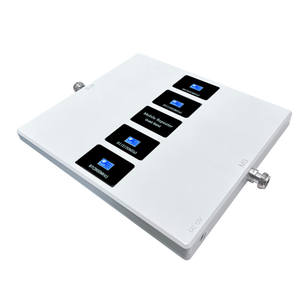 - 4-Band Gsm900 1800 2100 2600Mhz Signal Booster Lte Mobile Signal