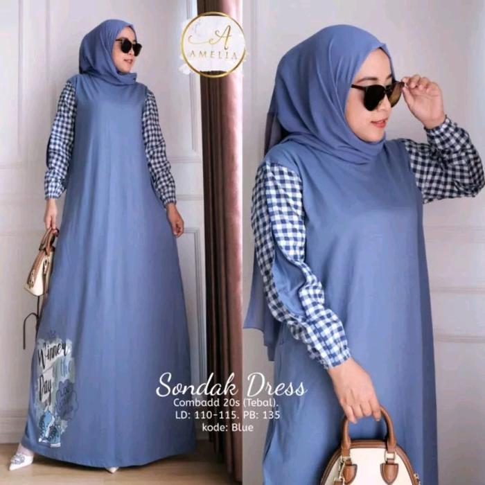 Gamis Kaos Sablon Jumbo Bahan Katun Kombed