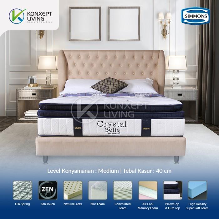 Kasur Simmons Crystal Belle Springbed - 90X200 Springbed (Hanya Kasur)