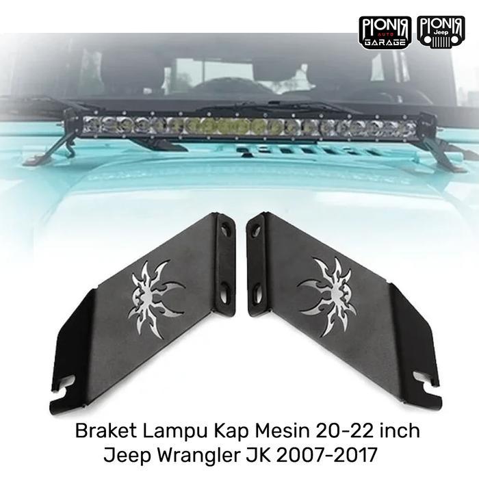Bracket Lampu Jeep Jeep Jk Model Poison Syder - Light Bracket Hood Jeep Wrangler Jk Braket Lampu