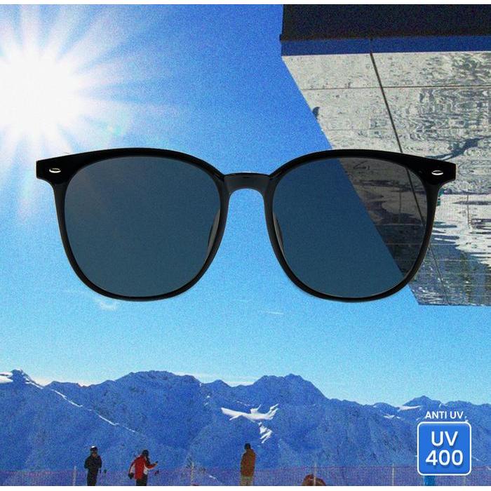 mhrr- Kacamata Hitam Sunglasses Clip On Anti Uv400 Bulat Pria Wanita - Iooi 82104