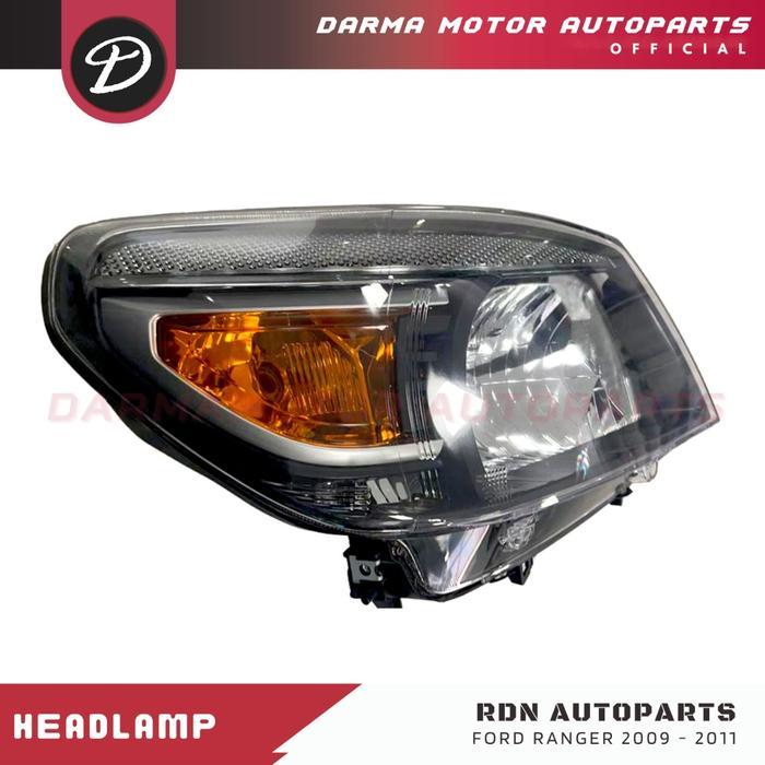 Gercep Lampu Headlamp Depan Ford Ranger Everest 2009 2010 2011 Smoked Terlaris