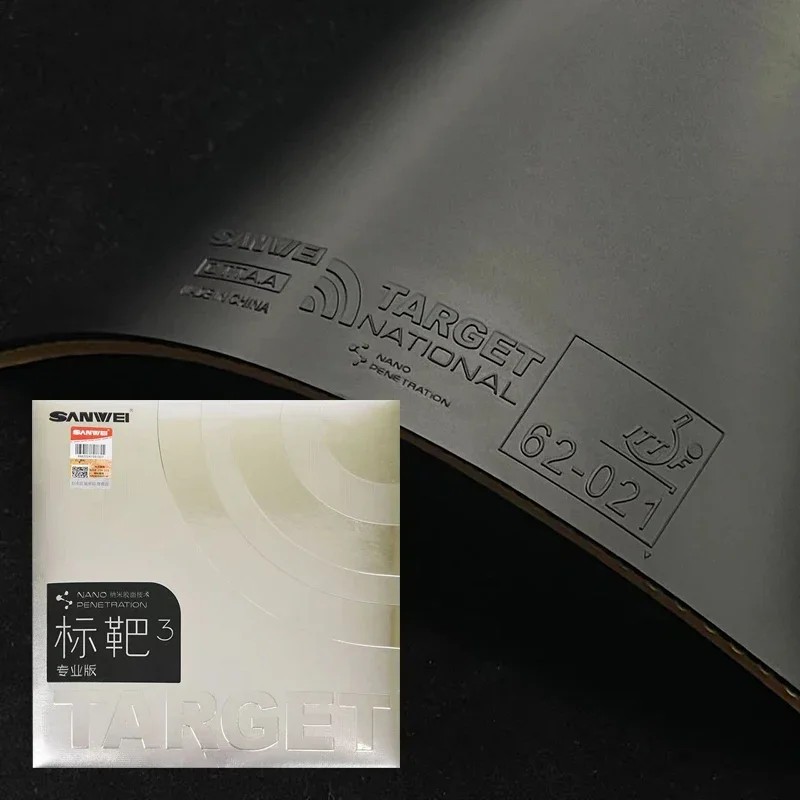 Sanwei-Target 3 Pro Table Tennis Rubber, Sticky Ittf Approved, National Nano Penetration, Ping Pong
