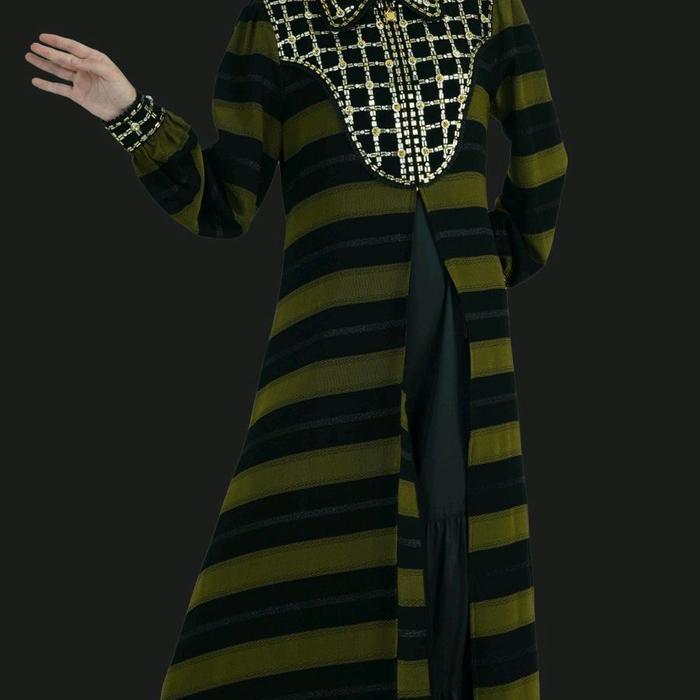 MUSLIFIX- [New] A3834 - Abaya Hikmat Fashion Original Set Hijab