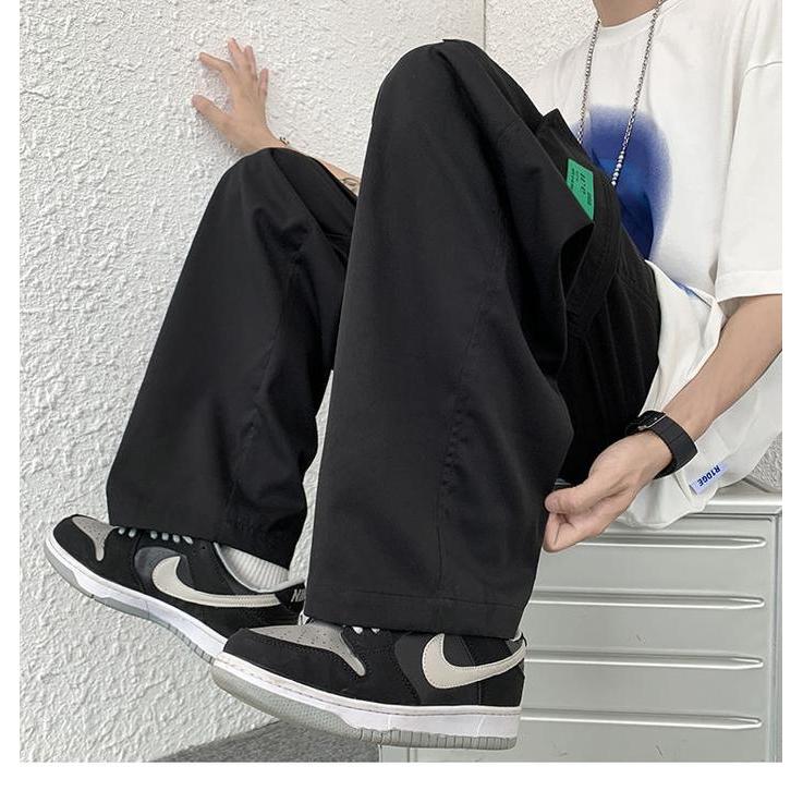 73zqe- Celana Cargo Korea Casual Pria Baggy Pants Bagian Tipis Kulot Oversize Korean Style
