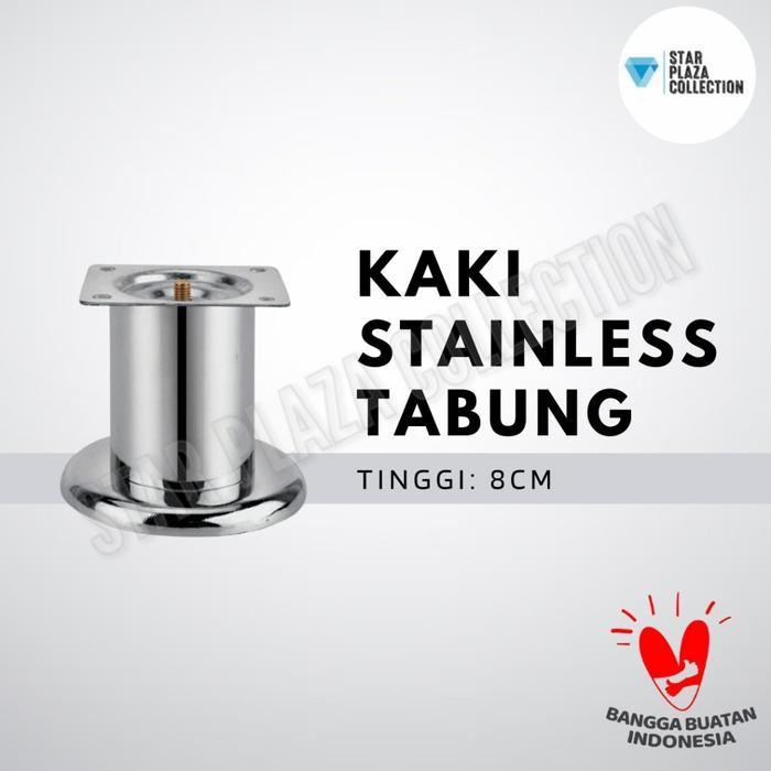 Kaki Sofa Kaki Tabung / Menara / Silinder Kaki Stabil Stainless Kaki Meja Lemari Rak Kursi Tinggi