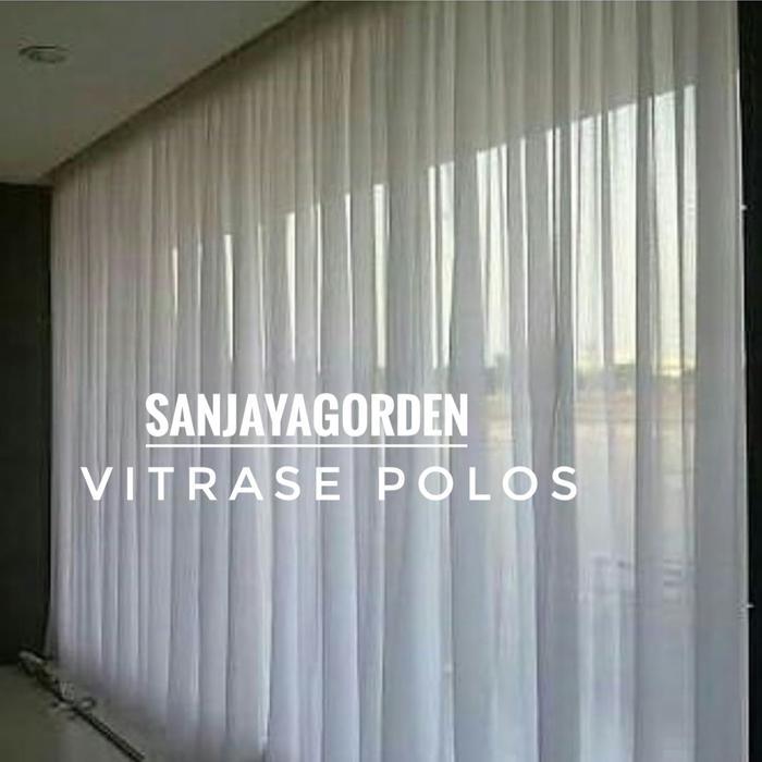 Gorden Vitrase Putih Polos Dalaman Tirai Gordeng Korden Gordyn Hordeng