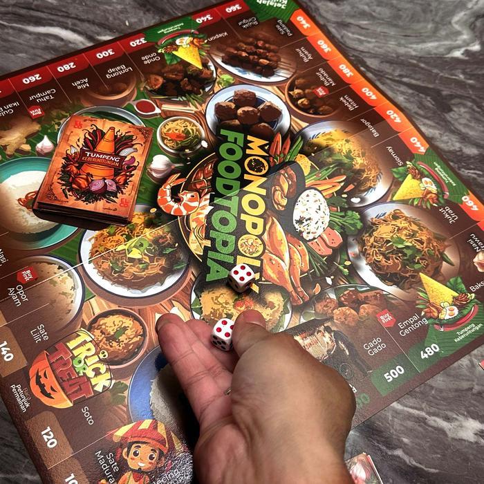 MURAH Monopoli Foodtopia Kertas Anti Air COD - Elco Nusantara - Kartu, Kayu