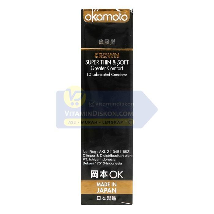 HORLIQUID- Okamoto Kondom Crown Super Thin And Super Soft 10'S Bpom