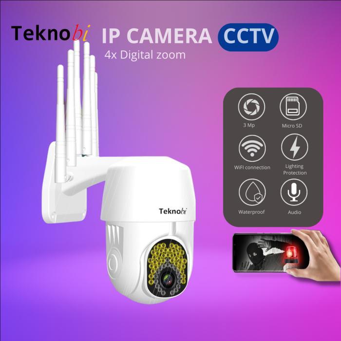 scurt- Teknobi Kamera Cctv Ip Camera Wifi Ptz Auto Tracking Mengikuti Gerakan Cloud