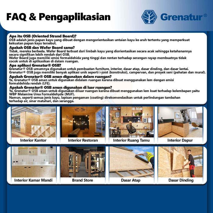 IDXXX- Grenatur - Osb (Oriented Strand Board) Tren Bahan Arsitek Terbaru, 100% Osb Asli