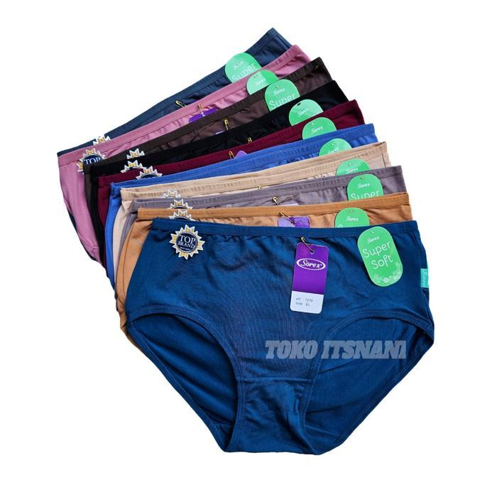 Cd Sorex 1239 Super Soft 3-6-12 Pcs Celana Dalam Wanita Sorek Multiwarna Bahan Lembut