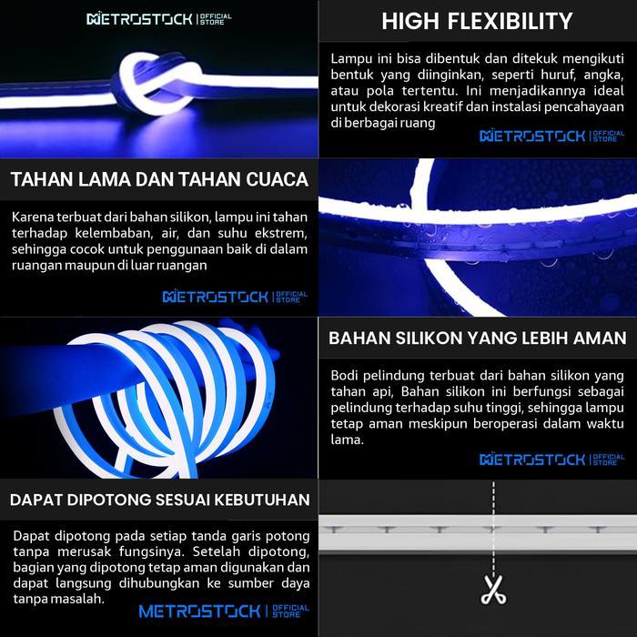 BERKUALITAS Lampu LED neon flex light aesthetic hias dekorasi tempel dinding tulisan plafon selang