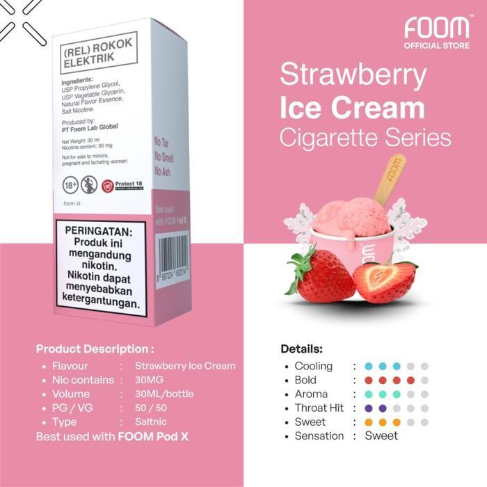 FOOM STRAWBERRY ICE CREAM 30ML 30MG BY FOOM LAB