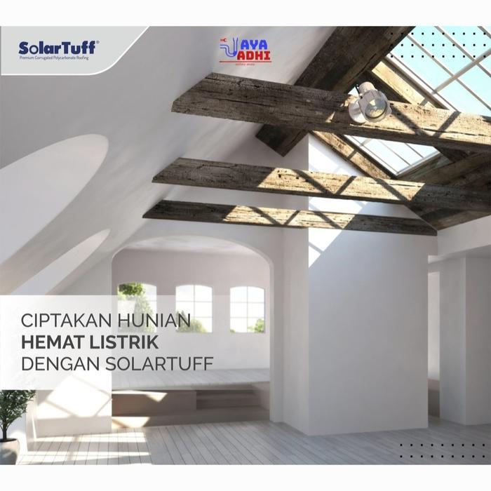 Solartuff Brown 1,2Mm / Solarflat Bronze Coklat Atap Kanopi Policarbonate Bening Anti Uv