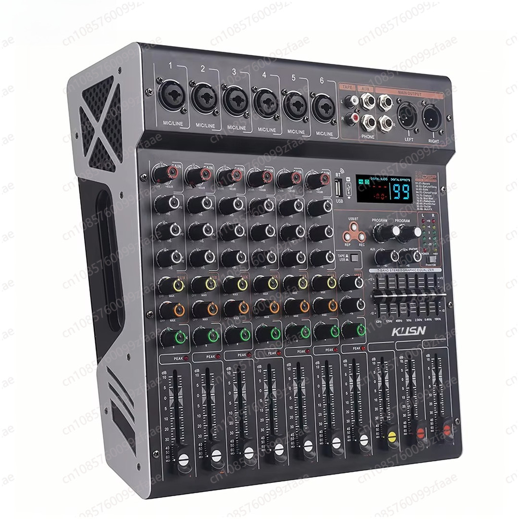 300Wx2 6 Channel Amplifier Mixer 99 Dsp Digital Processor Pro Powered Audio Mixer Console Mixer With