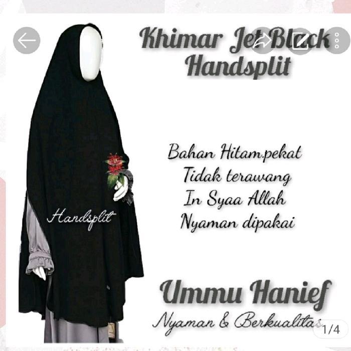 dowg- Khimar Syar'I Handsplit Jetblack Leuwitex