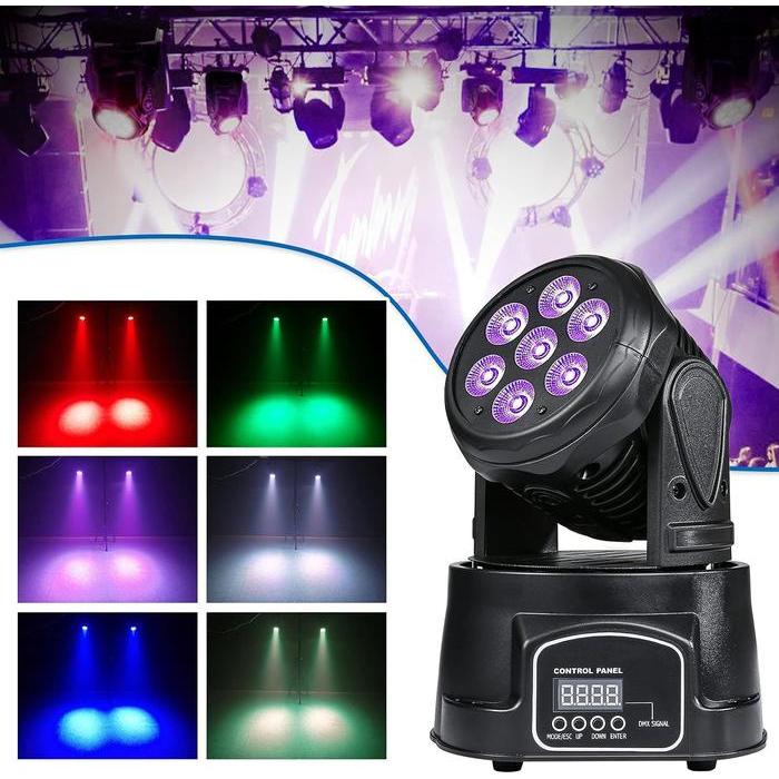 Lampu Laser Sorot Lighting Panggung Mini LED Disco RGB Putar