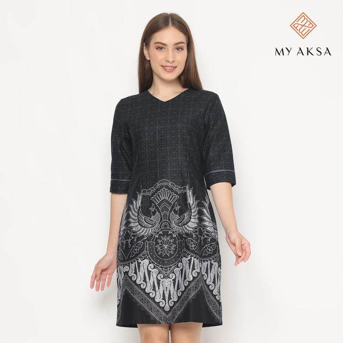 (COD) MY AKSA BATIK WANITA DRESS FURING ELGA ERWIN