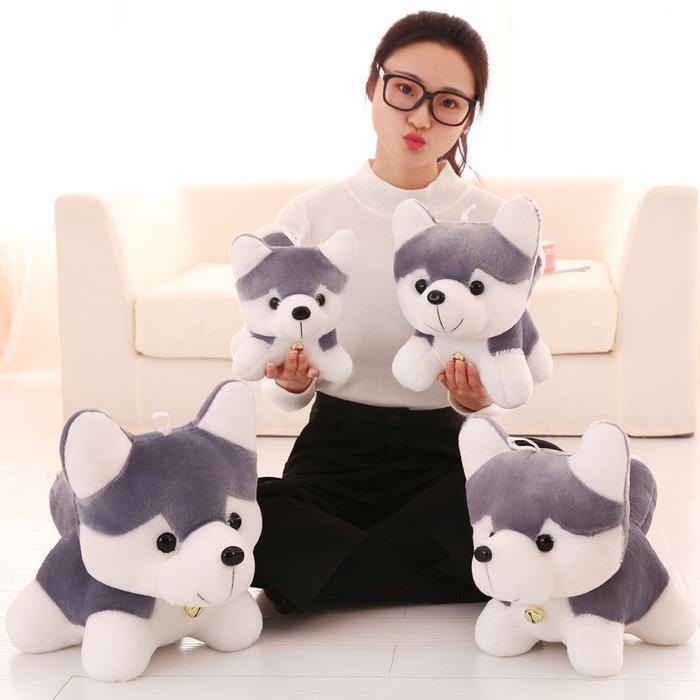 Boneka Husky Anjing Serigala Imut Kristal Super Lembut Kado Pacar Anak