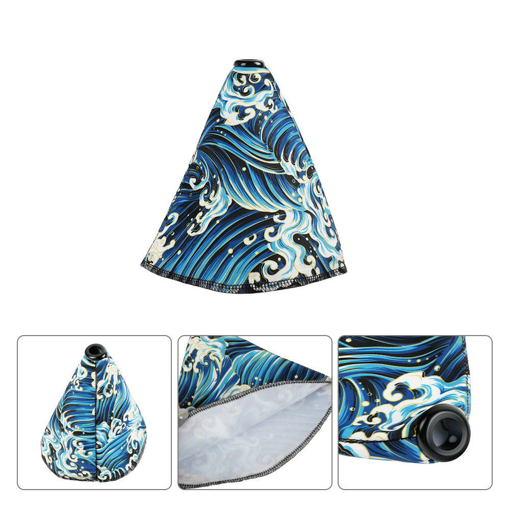 Car Gear Shift Cover Dust Cover Wave Head Design Decorat Cloth Japanese Style Unrsal Fit For All