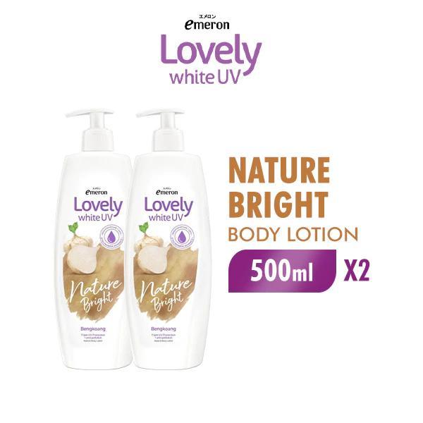 DAYDAY- Emeron Lovely White Hand & Body Lotion Uv 500 Ml X2 (Isi2Pc) Memutihkan Handbody