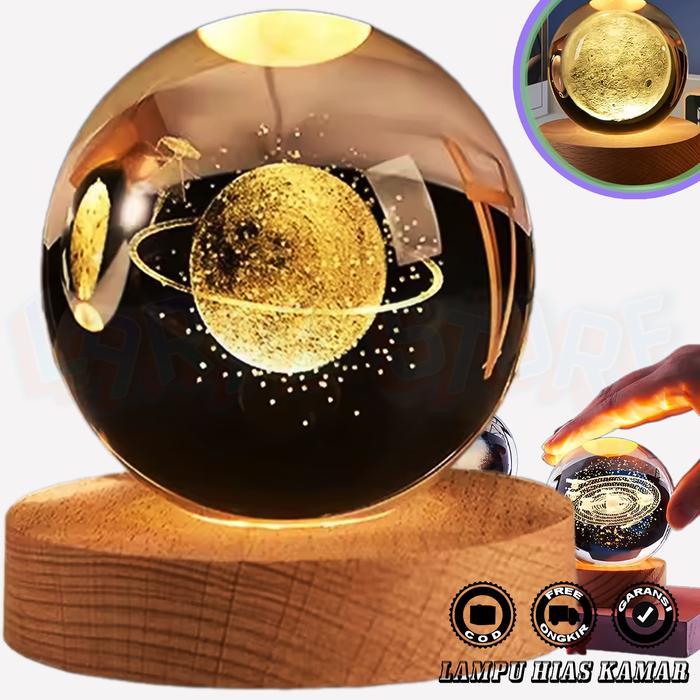 Sale Lampu Kamar Tidur Hias Led Usb 3D Model Bola Kristal Hiasan Dekorasi Meja Untuk Gift Hadiah
