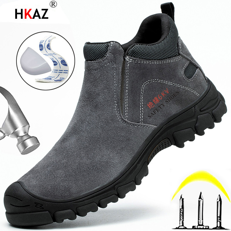 Insulation Men Work Boots Puncture-Proof Safety Shoes Steel Toe Welder Protect Shoes Indestructible